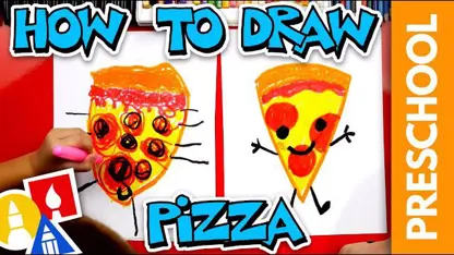 نقاشی کودکانه - پیتزا برای بچه ها👩‍🎨