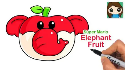 آموزش نقاشی به کودکان - یک میوه فیل بکشیم با رنگ آمیزی