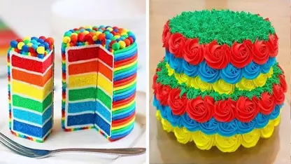 7 ایده کیک تولد با تزیین رنگی رنگی در خانه