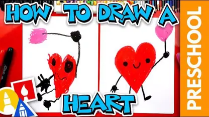 آموزش نقاشی به کودکان - قلب ناز ولنتاین با رنگ آمیزی