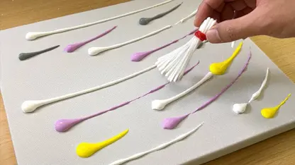 تکنیک نقاشی با پنبه با رنگ آمیزی