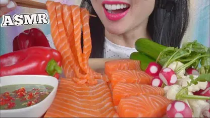 اسمر فود جدید - ساشیمی سالمون و سبزیجات تازه با ساس اسمر