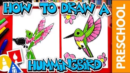 آموزش نقاشی به کودکان - ترسیم مرغ مگس خوار با رنگ آمیزی