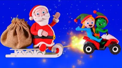 کارتون خمیری با داستان " بچه ها به سانتا کمک می کنند "