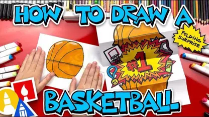 آموزش نقاشی به کودکان - سورپرایز تاشو بسکتبال با رنگ آمیزی