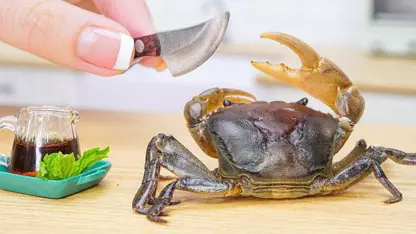 ترفند آشپزی مینیاتوری - بهترین دستور تهیه خرچنگ
