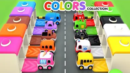 آموزش رنگ ها به کودکان - اتوبوس های کوچک