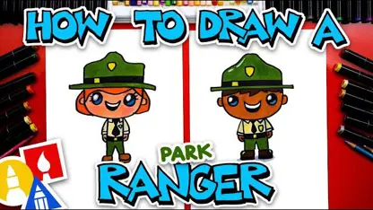 آموزش نقاشی به کودکان - ترسیم یک پارکبان با رنگ آمیزی