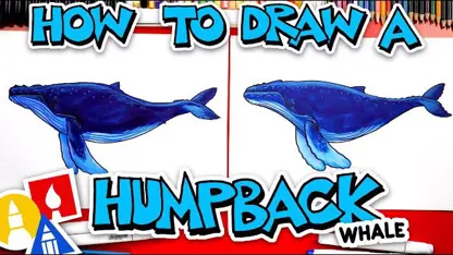 آموزش نقاشی به کودکان - ترسیم نهنگ عنبر با رنگ آمیزی