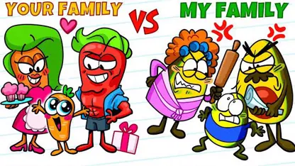 کارتون آووکادو این داستان - خانواده من در مقابل خانواده شما