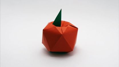 آموزش اوریگامی - سیب قرمز اوریگامی برای سرگرمی