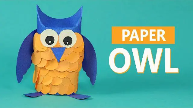 کاردستی با کاغذ برای کودکان جغد کاغذی