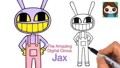 آموزش نقاشی به کودکان - ترسیم خرگوش جکس با رنگ آمیزی