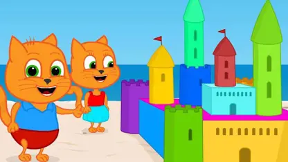 کارتون خانواده گربه با داستان - قلعه رنگین کمانی