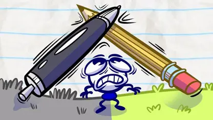 کارتون مداد این داستان - نبرد خودکار و مداد!