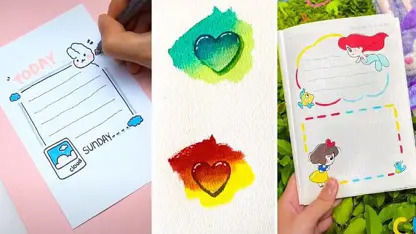 ایده های نقاشی با مداد رنگی در یک ویدیو