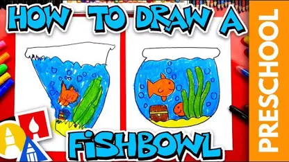 آموزش نقاشی به کودکان - تنگ ماهی بار نگ آمیزی