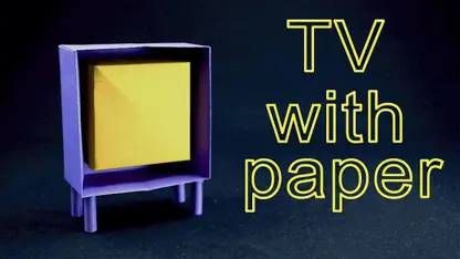 آموزش اوریگامی - تلوزیون کاغذی برای سرگرمی