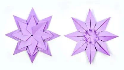 آموزش اوریگامی ساخت ستاره زیبا در چند دقیقه