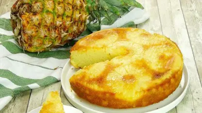 طرز تهیه کیک وارونه آناناس خیلی خوشمزه در خانه