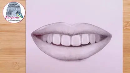 آموزش طراحی با مداد برای مبتدیان - نحوه کشیدن لبخند و دندان