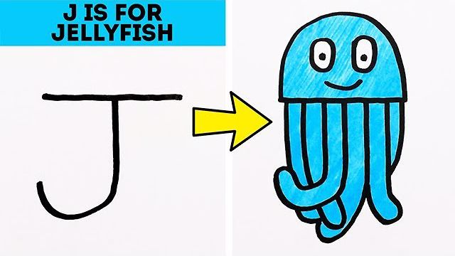 یادگیری 29 روش نقاشی برای کودکان با استفاده از حروف الفبا