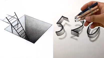 نحوه نقاشی سه بعدی در کاغذ در یک نگاه