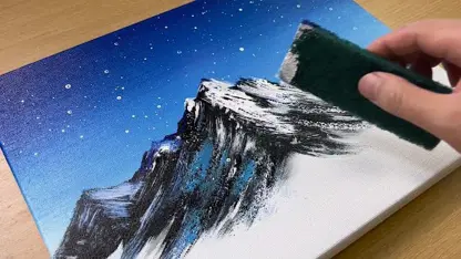 آموزش نقاشی برای مبتدیان - کوه های برفی