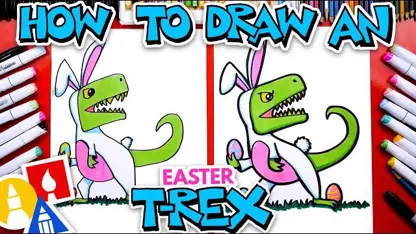 آموزش نقاشی به کودکان - یک خرگوش خنده دار با رنگ آمیزی