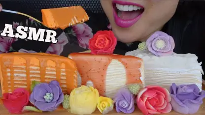 چالش فود اسمر - ژله گل و کرپ کیک خوشمزه  با ساس اسمر