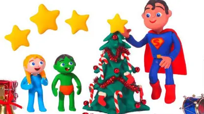 کارتون خمیری با داستان - سوپرمن درخت کریسمس را نجات می دهد