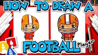 آموزش نقاشی کودکان "بازیکن فوتبال" در چند دقیقه