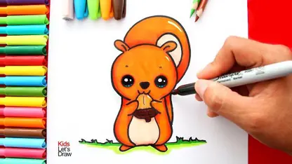 آموزش نقاشی کودکان "سنجاب بانمک" در چند دقیقه