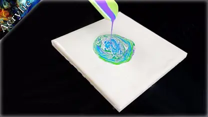 آموزش نقاشی با تکنیک آسان برای مبتدیان - مرداب آبی