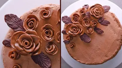 اموزش و طرز تهیه کیک شکلاتی با دیزاین زیبا