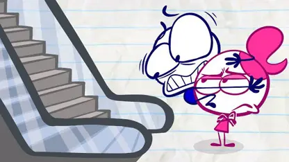 کارتون مداد این داستان "پله برقی ناتوان"