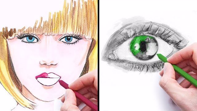 42 روش هنری برای کشیدن نقاشی‌ها چهره و اشیا