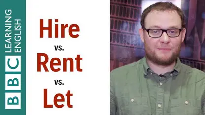 hire rent و let در زبان انگلیسی چیست؟