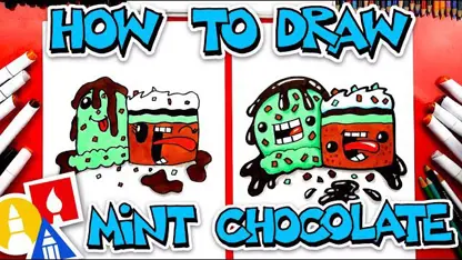 آموزش نقاشی به کودکان - بستنی و شکلات با رنگ آمیزی