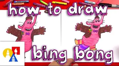 اموزش نقاشی کودکان "شخصیت bing bong" در چند دقیقه