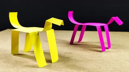 آموزش اوریگامی ساخت - ربات سگ کاغذی متحرک برای سرگرمی