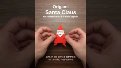 آموزش اوریگامی - بابانوئل اوریگامی برای سرگرمی
