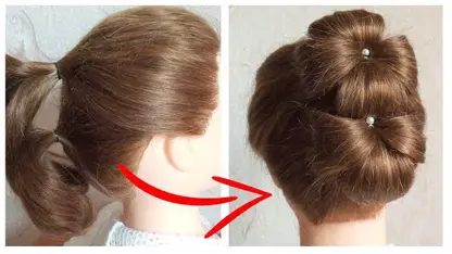 مدل مو برای مبتدیان - شینیون گل برای موهای کوتاه