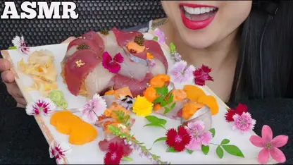 چالش فود اسمر - سوشی ساشیمی به شکل گل با ساس اسمر