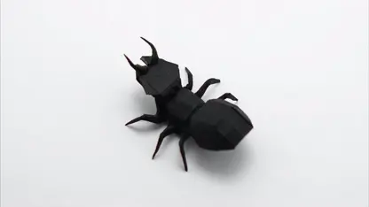 آموزش اوریگامی - مورچه سیاه برای سرگرمی