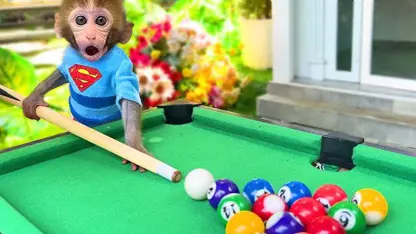 برنامه کودک بچه میمون - بیلیارد رنگین کمانی برای سرگرمی