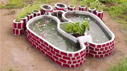 کلیپ دکوراسیون - استخر آب زیبا برای باغ
