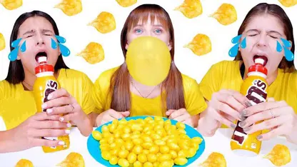 چالش فود اسمر لیلی بو - خوردن غذای زرد