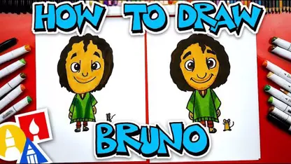 آموزش نقاشی به کودکان - برونو از encanto با رنگ آمیزی