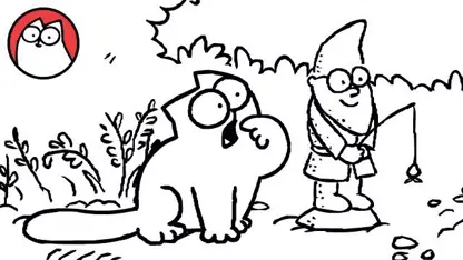 کارتون گربه سایمون این داستان "باغچه"